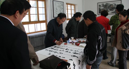 多名書法名家來商洛現場揮毫潑墨