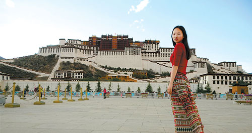 90后女孩徒搭去西藏