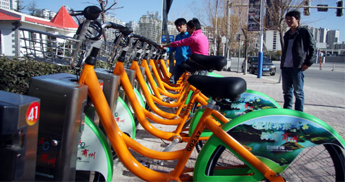 商洛市區(qū)公共自行車項(xiàng)目近日正式啟用