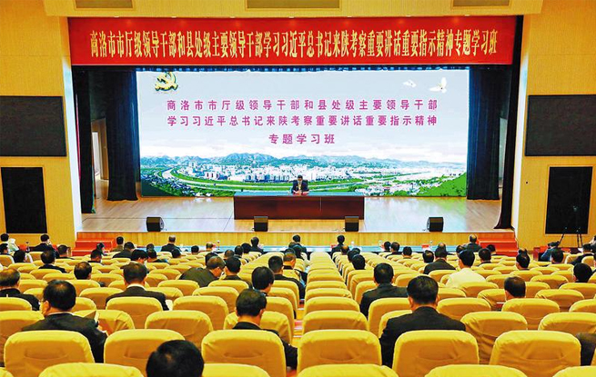 深入學習貫徹習近平總書記來陜考察重要講話重要指示精神 只爭朝夕真抓實干奮力譜寫商洛新時代追趕超