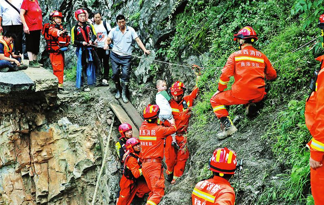 商洛消防救援支隊洪災(zāi)救援顯身手