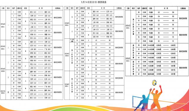 2024全國青少年U19男子排球錦標賽競賽日程表