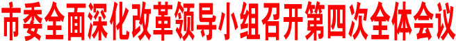商洛市委全面深化改革領導小組召開第四次全體會議