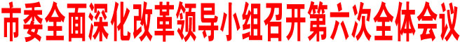 商洛市委全面深化改革領導小組召開第六次全體會議