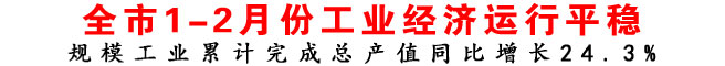 規(guī)模工業(yè)累計完成總產(chǎn)值同比增長24.3%