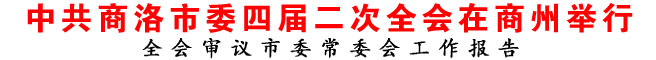 中共商洛市委四屆二次全會在商州舉行
