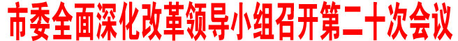 商洛市委全面深化改革領(lǐng)導(dǎo)小組召開第二十次會(huì)議