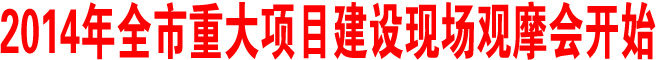 2014年全市重大項目建設現場觀摩會開始