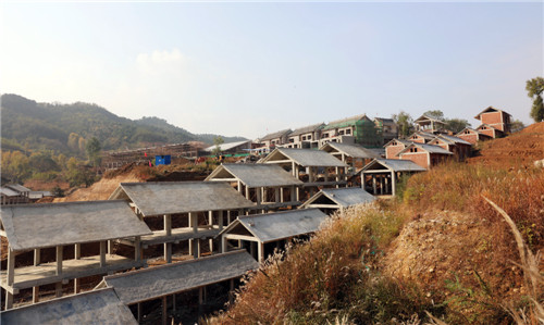 建設(shè)中的南溝美麗鄉(xiāng)村項目