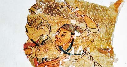 柞水二郎廟近日發現珍貴明代壁畫